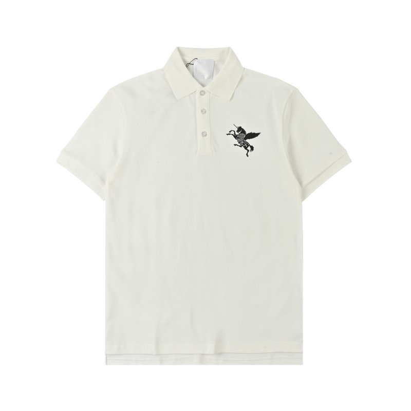 Embroidered White Short Sleeve T-Shirt view