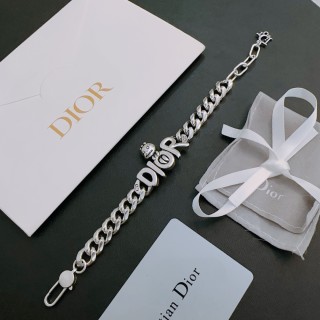 Dior Silver Chain Bracelet with Charm Pendants view 3