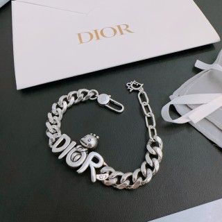 Dior Silver Chain Bracelet with Charm Pendants view 8
