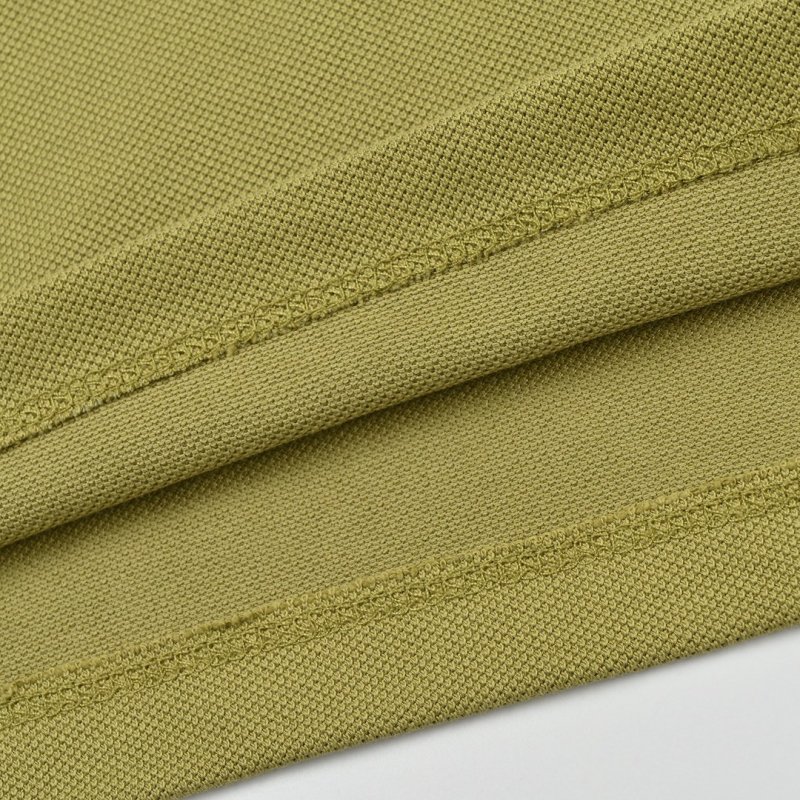 Burberry Lime Green Polo Shirt with Striped Trim view