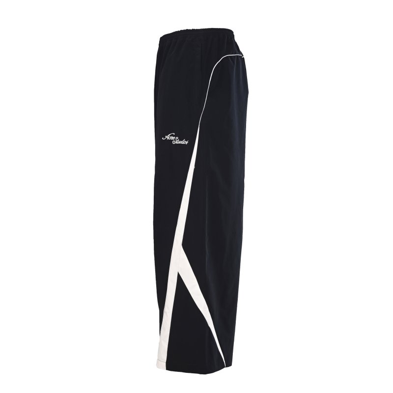 Black Track Pants with White Side Stripe view