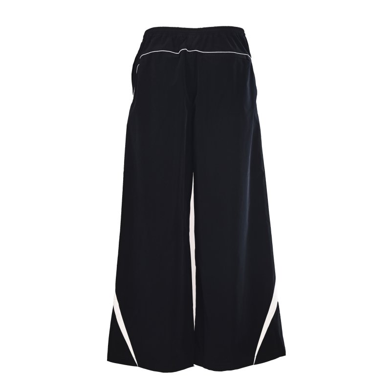 Black Track Pants with White Side Stripe view