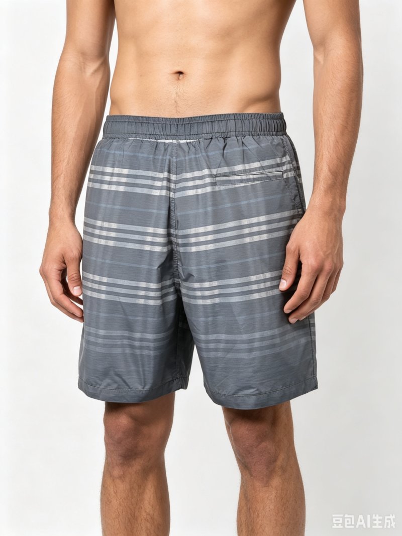 Adidas Striped Athletic Shorts Grey