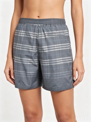 Adidas Striped Athletic Shorts Grey view 3