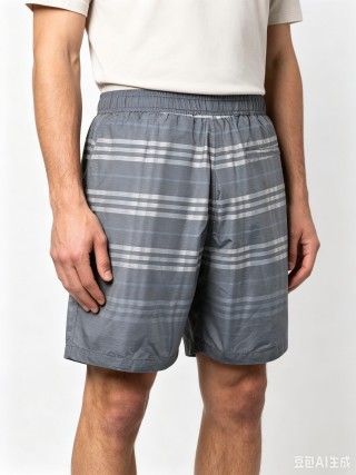 Adidas Striped Athletic Shorts Grey view 5