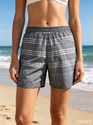 Adidas Striped Athletic Shorts Grey view 6