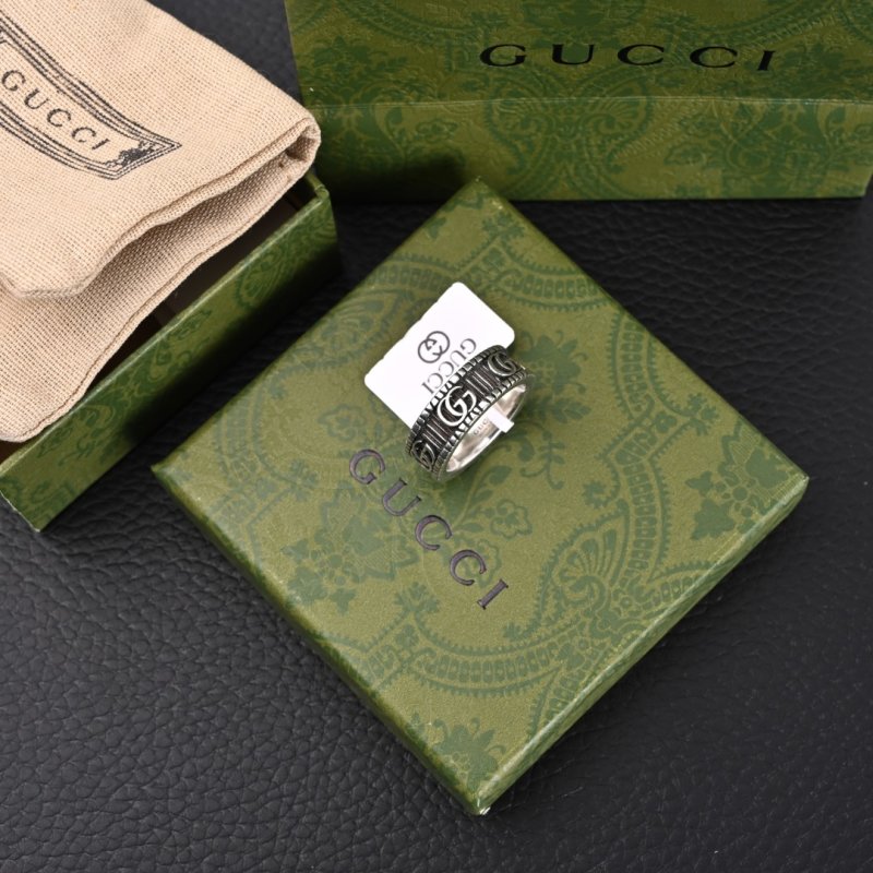 Gucci Double G Silver Ring - Unisex Couple Style