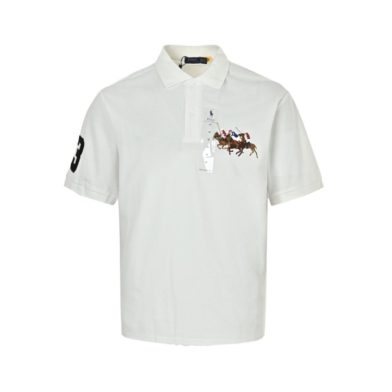 Burberry EKD Embroidered White Polo Shirt view