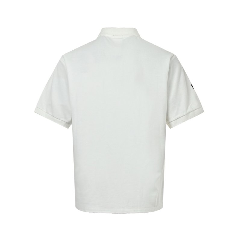 Burberry EKD Embroidered White Polo Shirt view