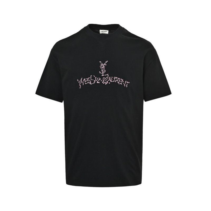 YSL Black Logo Graphic T-Shirt view