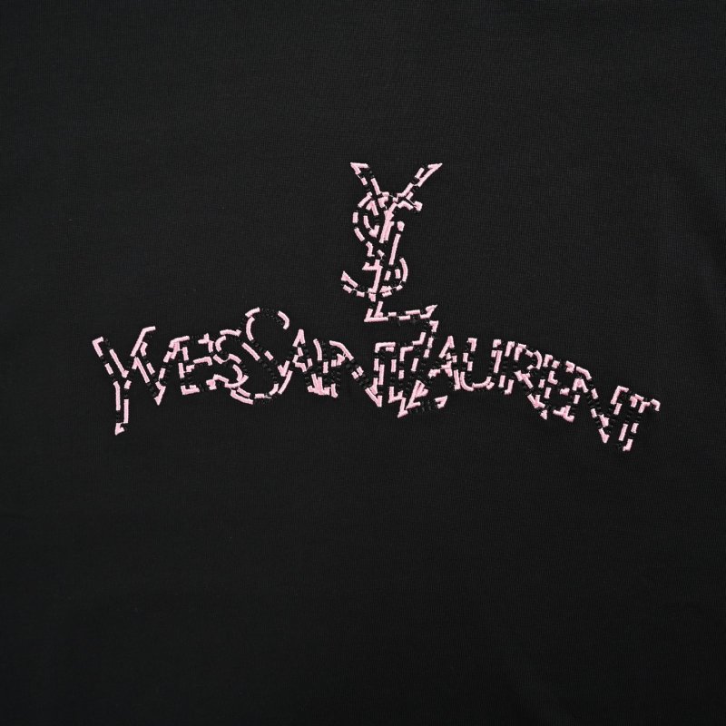 YSL Black Logo Graphic T-Shirt view