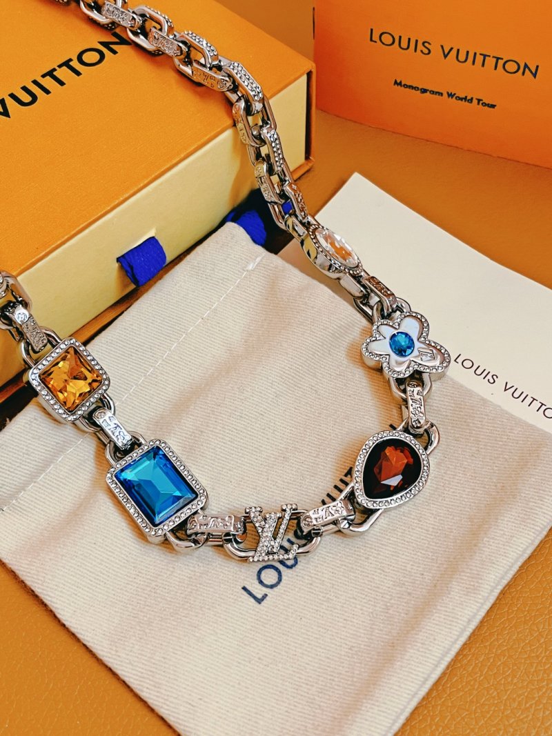 Louis Vuitton Paradise Stone Silver Necklace with Cubic Zirconia view