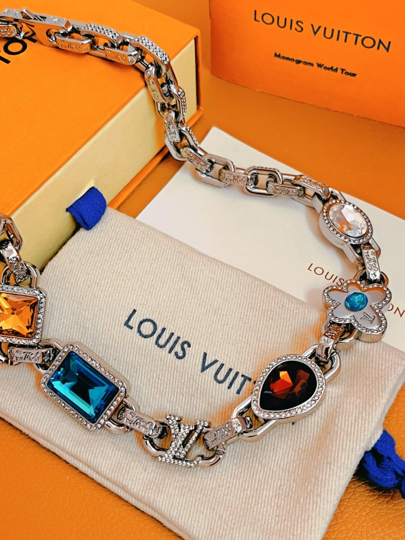 Louis Vuitton Paradise Stone Silver Necklace with Cubic Zirconia view
