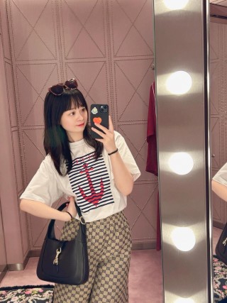White Anchor Stripe Graphic T-Shirt view 6