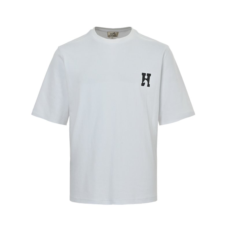 White Crew Neck Short Sleeve T-Shirt with Small Chest Logo view