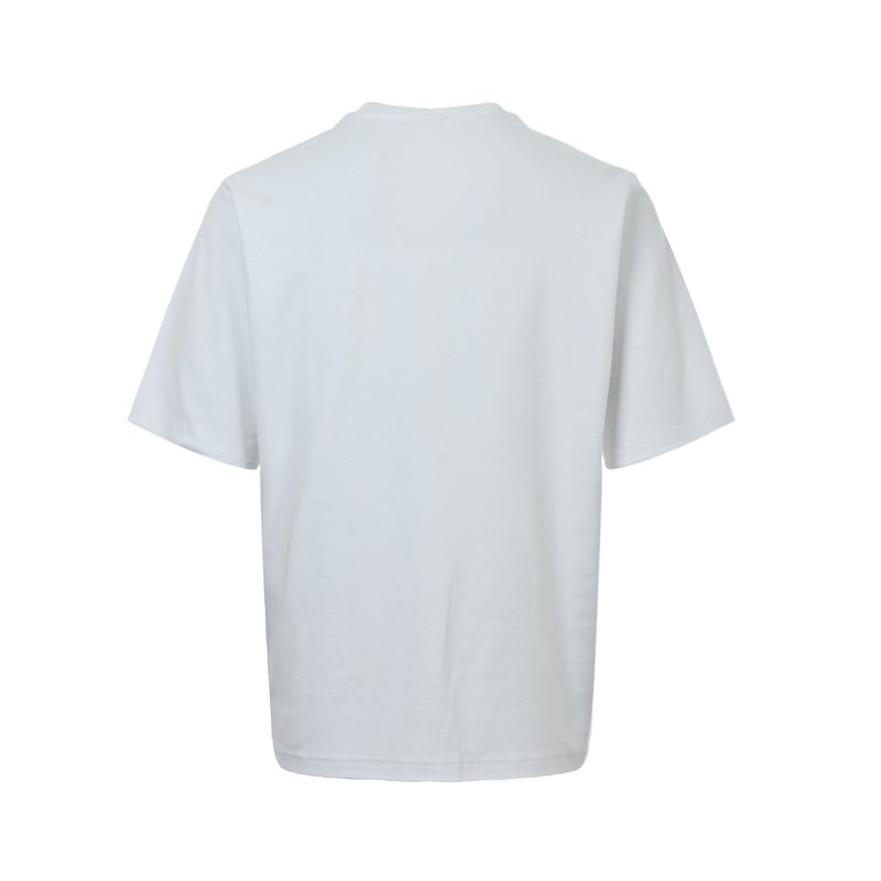White Crew Neck Short Sleeve T-Shirt with Small Chest Logo view