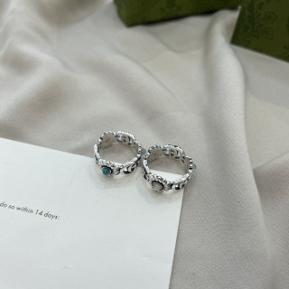 Gucci Double G Daisy Flower Silver Ring view 4