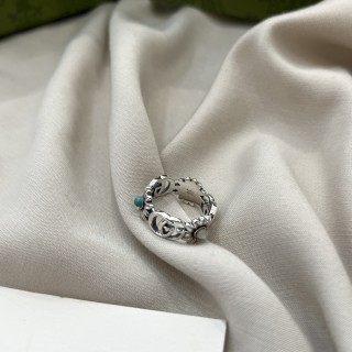 Gucci Double G Daisy Flower Silver Ring view 5