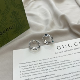 Gucci Double G Daisy Flower Silver Ring view 9