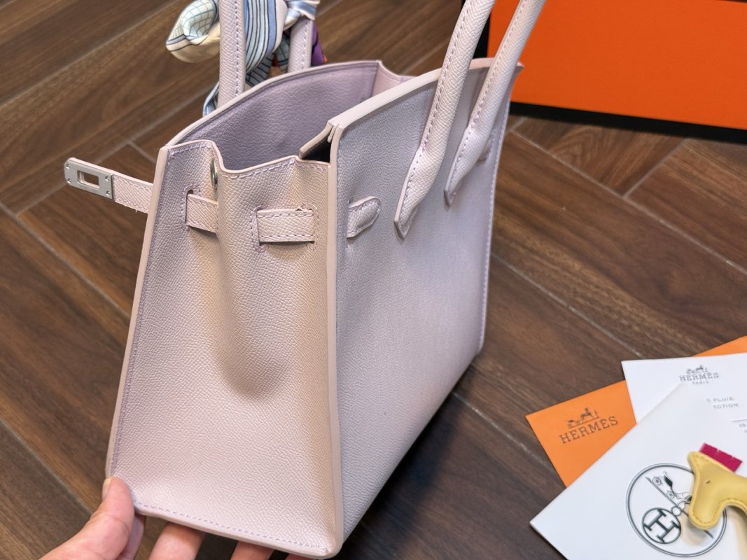 Hermès Platinum Birkin 25cm Grey Tote Bag view