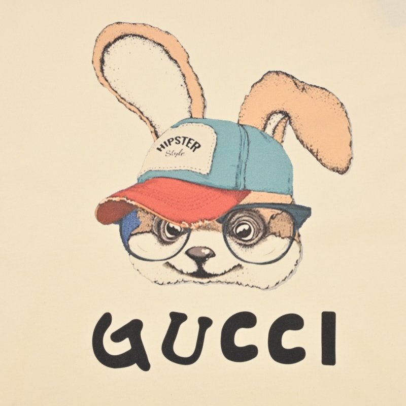 Gucci Bunny Graphic Cream T-Shirt view