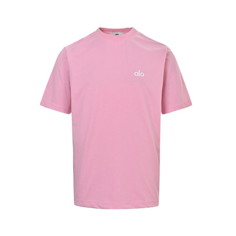 Alo Pink Crew Neck Short Sleeve T-Shirt view