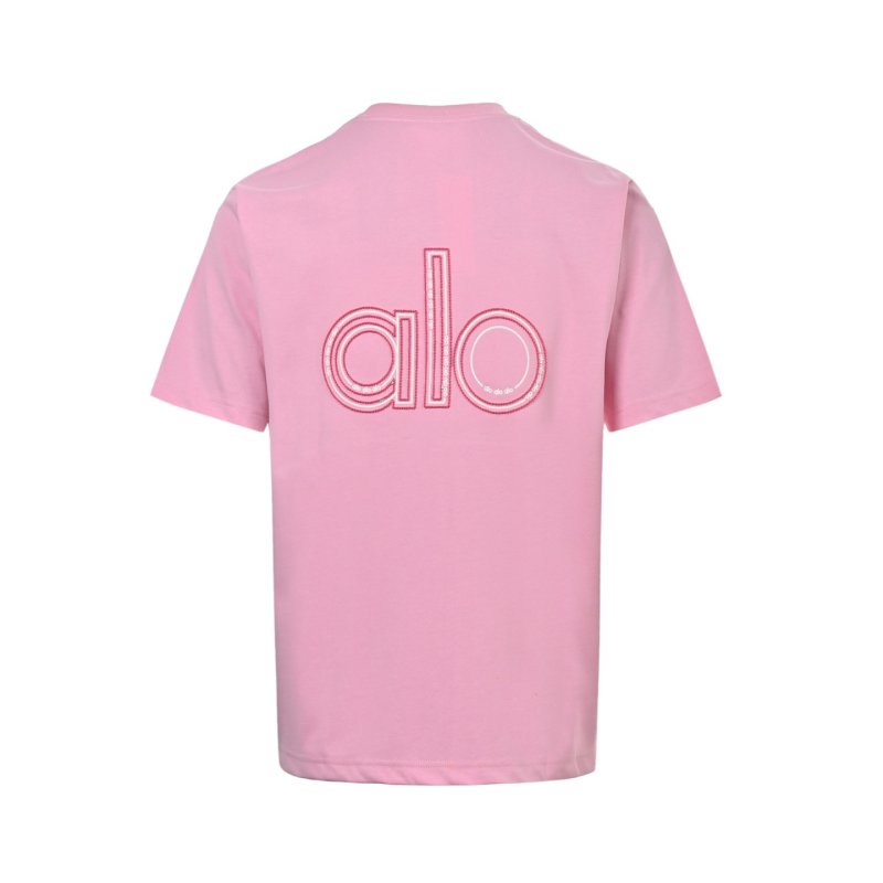 Alo Pink Crew Neck Short Sleeve T-Shirt view