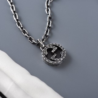 Gucci Double G Vintage Pendant Silver Necklace view 6