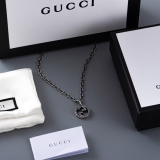 Gucci Double G Vintage Pendant Silver Necklace view 8