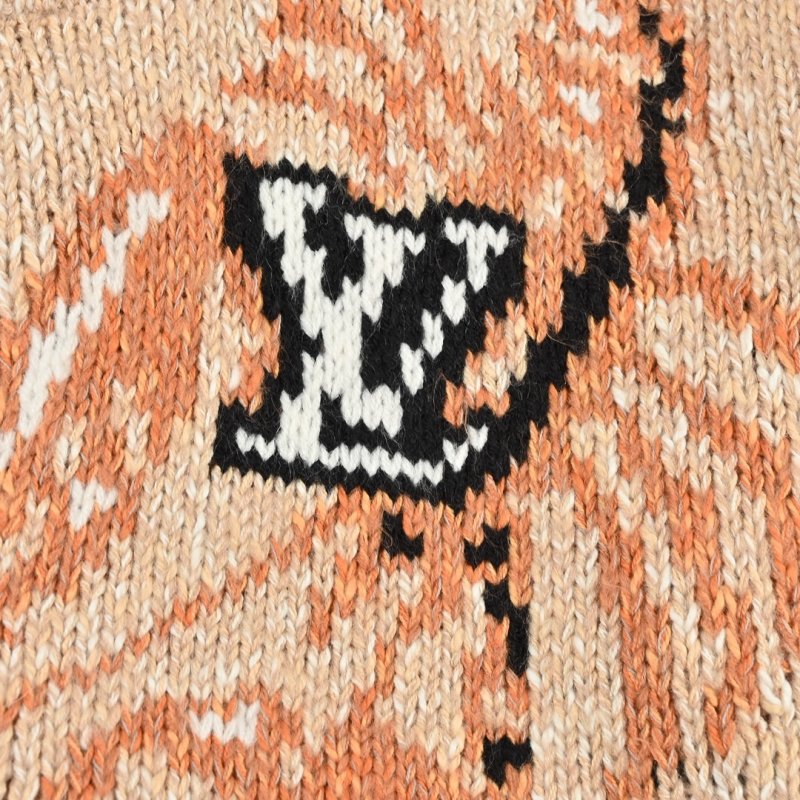 Louis Vuitton Monogram Zip Cardigan Beige Orange view