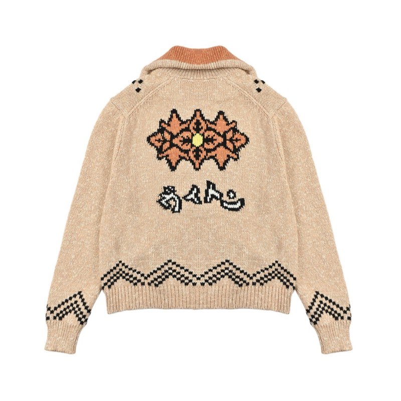 Louis Vuitton Monogram Zip Cardigan Beige Orange view