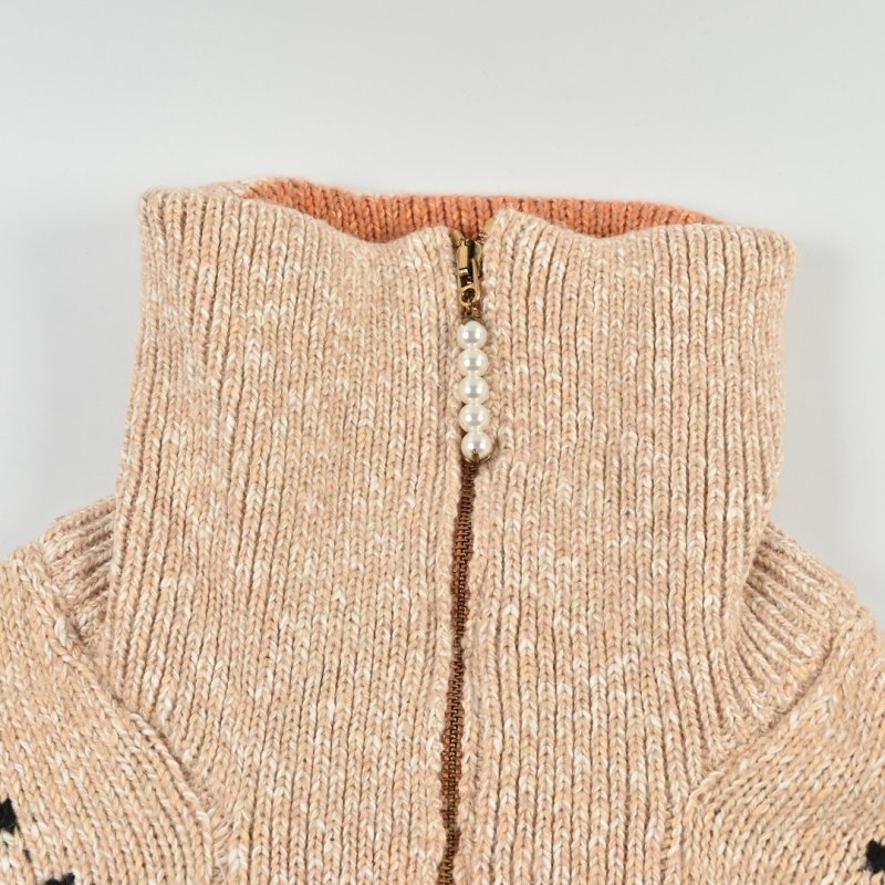 Louis Vuitton Monogram Zip Cardigan Beige Orange view