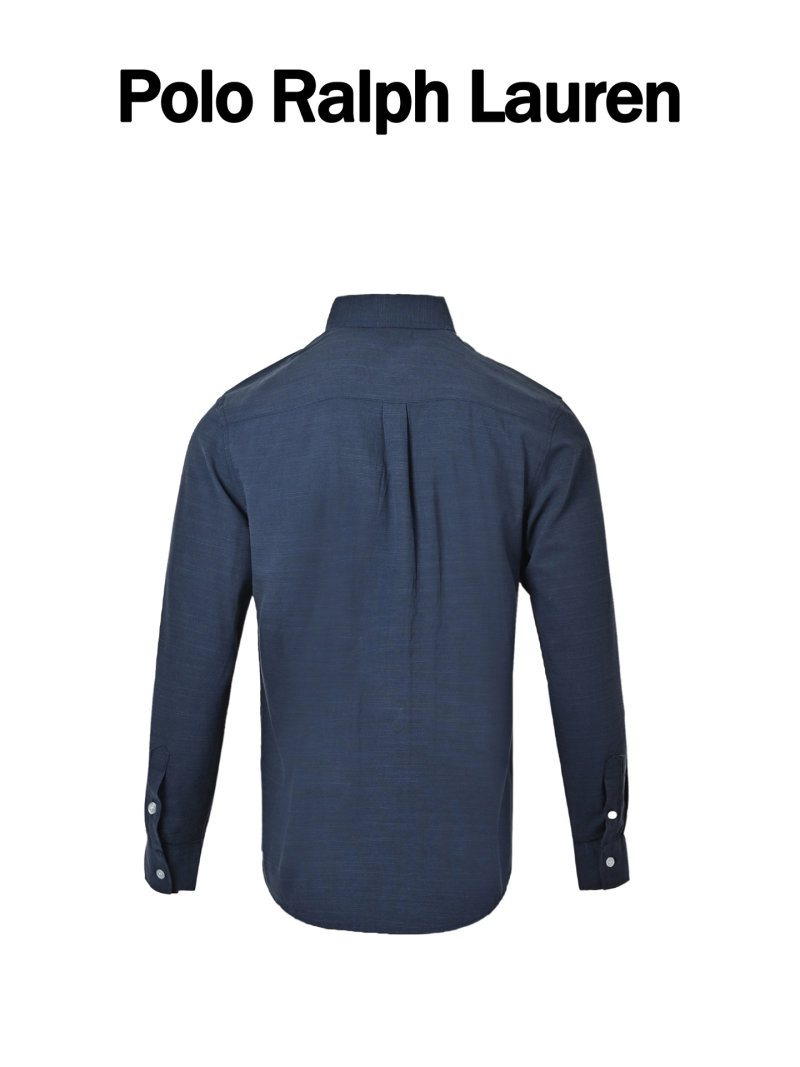 Ralph Lauren Navy Button-Down Oxford Shirt view