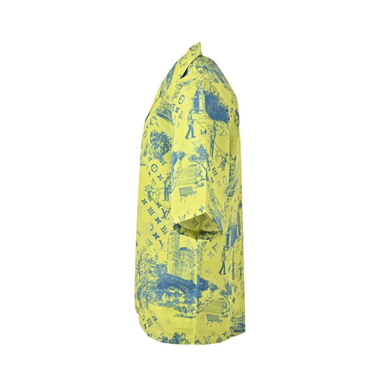Louis Vuitton Monogram Print Yellow Short Sleeve Shirt view
