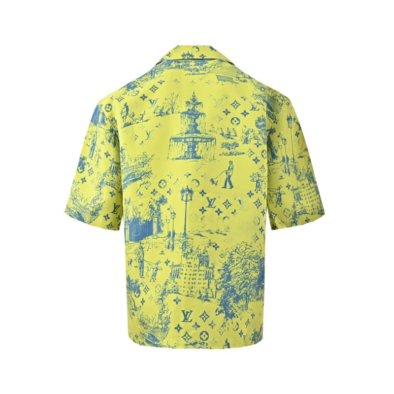 Louis Vuitton Monogram Print Yellow Short Sleeve Shirt view