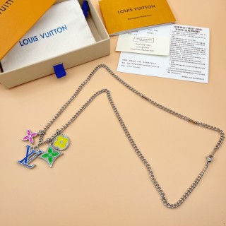 Louis Vuitton Instinct Floral Monogram Chain Necklace Silver view 6