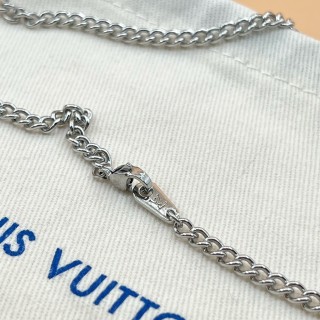 Louis Vuitton Instinct Floral Monogram Chain Necklace Silver view 7