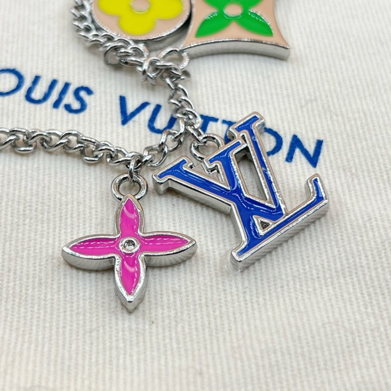 Louis Vuitton Instinct Floral Monogram Chain Necklace Silver view