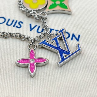 Louis Vuitton Instinct Floral Monogram Chain Necklace Silver view 9