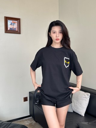 Black Short Sleeve T-Shirt with Chest Pocket Badge