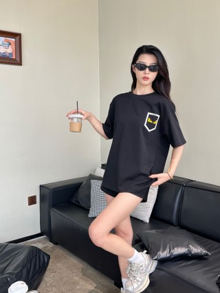 Black Short Sleeve T-Shirt with Chest Pocket Badge view 2