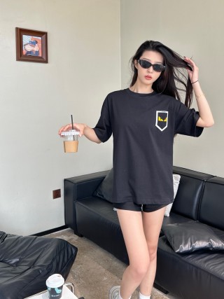 Black Short Sleeve T-Shirt with Chest Pocket Badge view 7