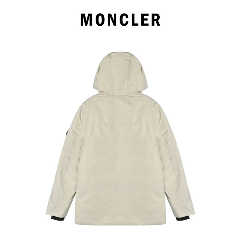 Stone Island Cream Down Jacket with Black Accents view