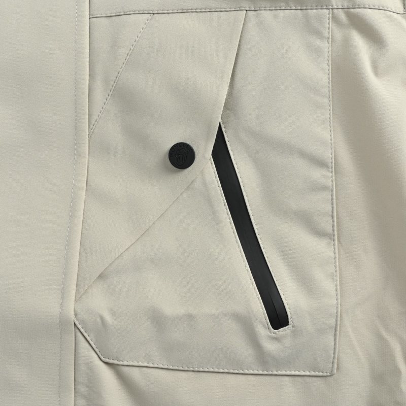 Stone Island Cream Down Jacket with Black Accents view