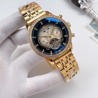Jaeger-LeCoultre Master Tourbillon Gold Blue Dial Watch