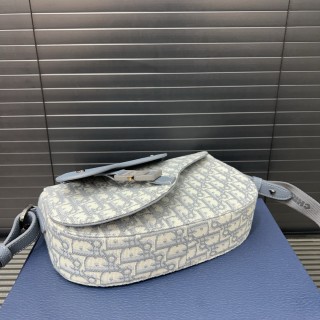Dior Saddle Oblique Crossbody Bag Blue view 5