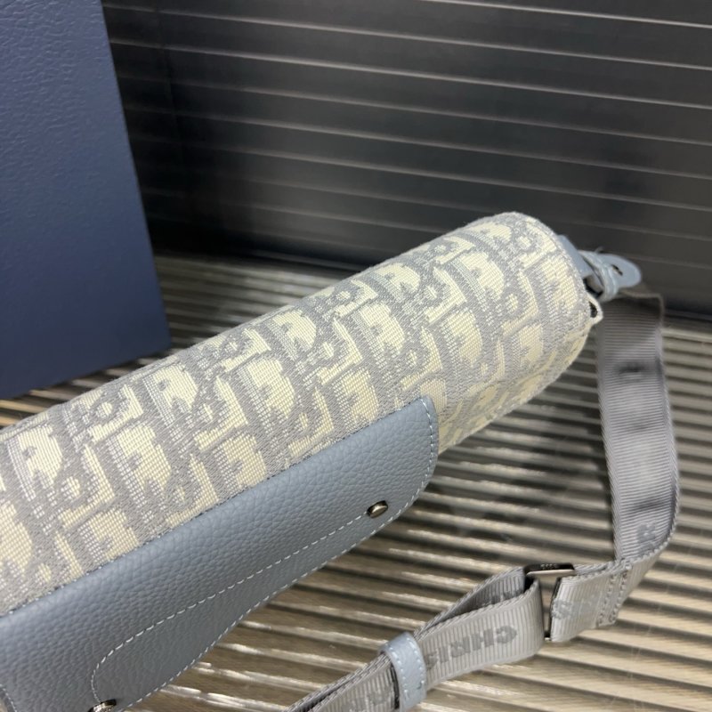Dior Saddle Oblique Crossbody Bag Blue view