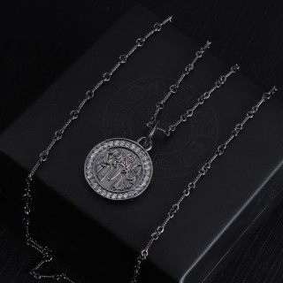 Chrome Hearts Silver Pendant Necklace Black view 3