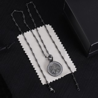 Chrome Hearts Silver Pendant Necklace Black view 4