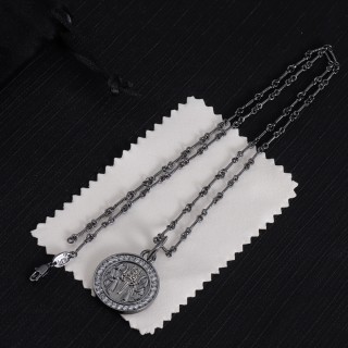 Chrome Hearts Silver Pendant Necklace Black view 5